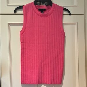 Ann Taylor Hot Pink Ribbed Sleeveless Tank